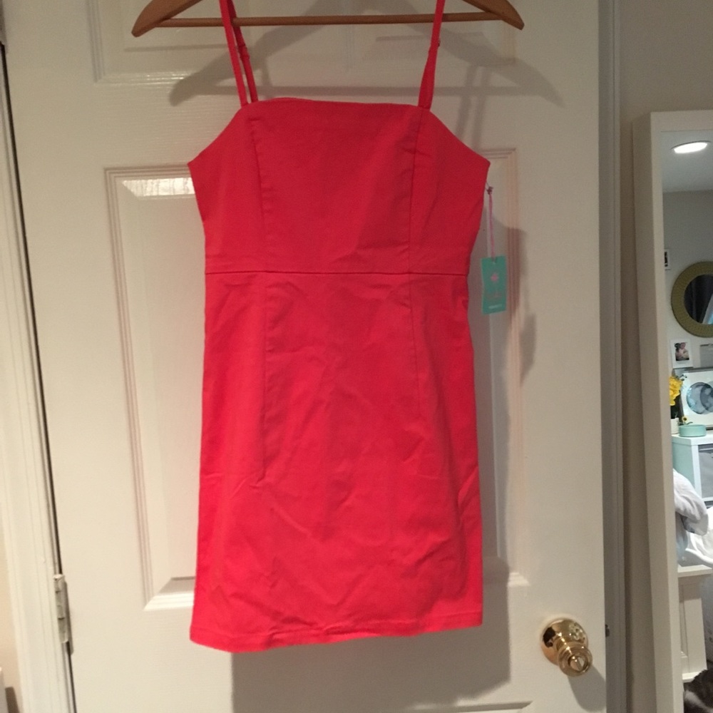 Red mini dress